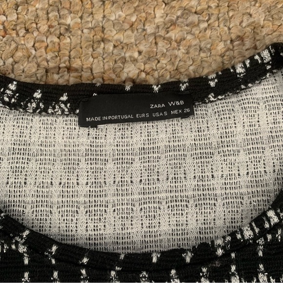 Zara W&B Embellished Dress Size S - Picture 5 of 6